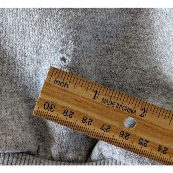 Boohoo Women’s Small Patchwork Full Zip Oversized Gray Hoodie Cozy Comfort Relax - Picture 6 of 7